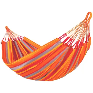 La Siesta Hängematte , Gelb, Orange, Rot, Hellgrau , Textil , 140x300 cm , wetterbeständig, UV-beständig, regenabweisend , Gartenmöbel, Gartenschaukeln, Hängematten