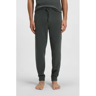 Boss Pyjamahose "Waffle Pants Cuf", Herren, Gr. L, N-Gr, open grün 345, Jersey, Obermaterial: 60% Baumwolle, 40% Polyester, lang, Hosen Pyjamahose