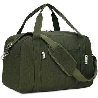 Narwey für Ryanair Handgepäck Tasche 40x30x20 Ryanair Handgepäck 40x20x25 Kleine Reisetasche Handgepäck Tasche für Flugzeug Weekender Sporttasche Damen Herren 20L (Armeegrün)