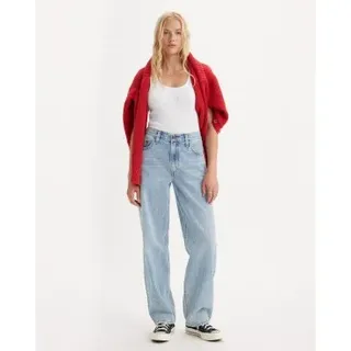 Levi's für Damen. A3494-0036 Baggy Jeans Papa blau (28/32), Lässig, Baumwolle, Denim