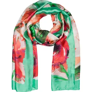 styleBREAKER Schal "Schal mit Aquarell Blumen Muster" 1 Stk., grün