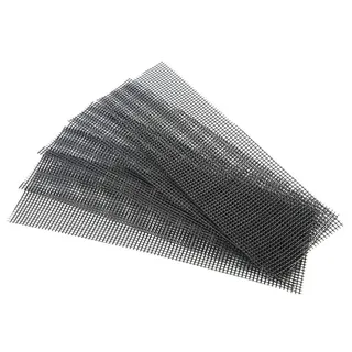 Buachois 5 Stück Blumentopf Mesh Pad Schwarz 30 x 10 cm Quadrat Kunststoff Bonsai Bottom Drainage Gitter Untersetzer Loch Matte für Verhindern Boden Verlust
