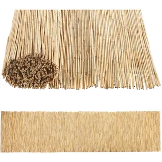 casa.pro Sichtschutzmatte 100 x 500 cm Beige Holz