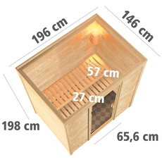 Bild von Sauna Sonja mit Ofen 9 kW integr. Strg«, beige