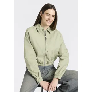 Kurzjacke HUGO BLUE "Autene", Damen, Gr. 32, light, pastel grün 337, Web, Obermaterial: 100% Baumwolle, unifarben, taillenbedeckt, 1-Knopf-Manschette mit Schlitz, Jacken Kurzjacke, Paper-Touch