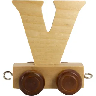 Buchstabenzug aus Holz, Buchstaben Zug, Lok, Waggon, A-Z, Wunschname (V)