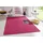 Teppich Wohnzimmerteppich einfarbig Modern Velours Teppich für Esszimmer Wohnzimmer Kinderzimmer Flur Schlafzimmer Küche Pink 133x195cm