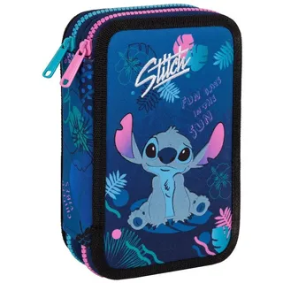 Coolpack Federmäppchen befüllt Jumper 2 Disney Stitch Motiv 35-teilig, 21,5 x 14,0 cm
