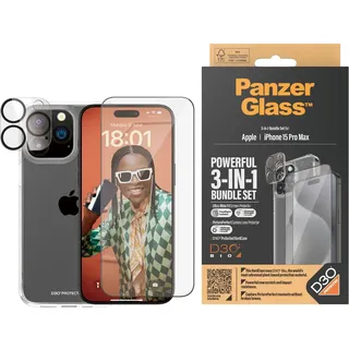 Panzer Glass PanzerGlass 3-in-1 Set für iPhone 15 Pro Max