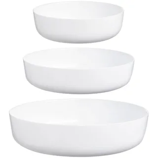 Luminarc Set aus 3 runden Schüsseln Weiß 26 cm/22 cm/18 cm