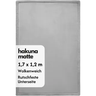 Hakuna Matte Wolkenweiche Spielmatte Baby 170x120x2,5cm, grau, Tatami Matte