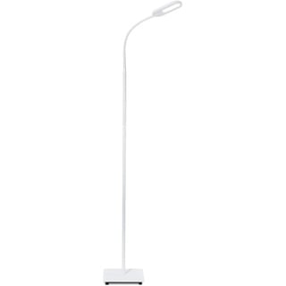 B.K.Licht - LED Stehlampe dimmbar, warmweiß bis kaltweiß einstellbar, Touch, Leselampe, Deko Wohnzimmer, Lampe, Deckenfluter, Bogenlampe, Standleuchte, Wohnzimmerlampe, 21x21x158,6 cm, Weiß