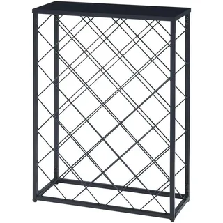 [en.casa] Weinregal 53 x 71,5 x 20 cm Schwarz