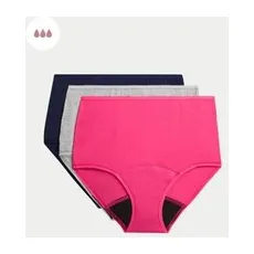 Womens M&S Collection Lot de 3culottes emboîtantes menstruelles ultra-absorbantes - Pink Mix, Pink Mix - 22