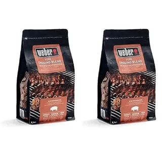 Weber Räucherchips (700g Packung) - für Schweinefleisch, Räucherchips-Mischung aus Laub- und Obstbäumen, EU-Produkt, nachhaltig gewonnen, FSC zertifiziertes Holz (FSC Mix) (17664) (Packung mit 2)