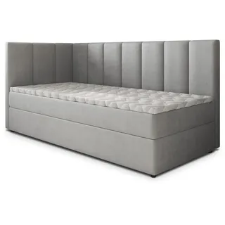 masseno Boxbett Beve 90 x 200 cm H2 Hellgrau