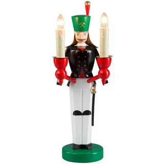Weihnachtsfiguren Bergmann el. Beleuchtet 26cm NEU Holzfigur Traditionsfigur