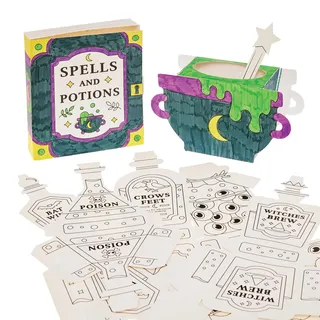 Baker Ross FN291 Hexen Küche Farbe in 3D Speisekammer Artikel - Packung mit 9, Halloween Bastelzubehör für Kinder, Halloween Dekorationen