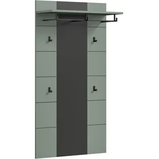 xonox.home Garderobenpaneel Canu 80 x 145 x 29 cm Basalt/Grau/Smoke Green