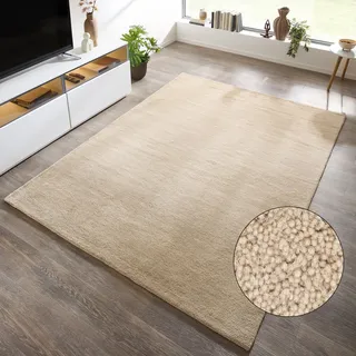 OTTO home Gabbo Natur Wollteppich 250 x 250 cm Khaki