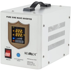 Notstromversorgung KEMOT PROsinus-800URZ3405 Wechselrichter reiner Sinus Ladefunktion 12V 230V 800VA/500W, weiß