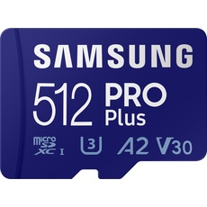 Bild PRO Plus R160/W120 microSDXC 512GB Kit, UHS-I U3, A2, Class 10 (MB-MD512KA/EU)
