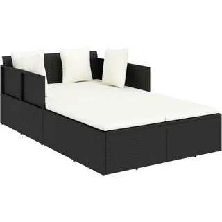 vidaXL Sonnenliege 213 x 63 x 97 cm Schwarz
