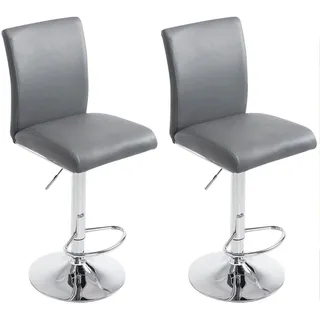 CLP 2er Set Barhocker Köln Kunstleder schwarz