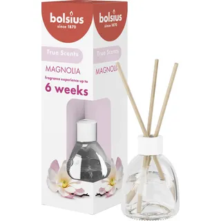 Bolsius True Scents - Duftstäbchen Raumduft Diffuser - Magnolie - 1 Stk. - 60 ml - bis zu 6 Wochen - Haus Parfüm - mit Natürlichen Extrakten