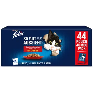 FELIX So gut wie es aussieht Geschmacksvielfalt vom Land in Gelee MIx 44 x 85 g