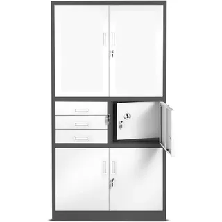 Jan Nowak Aktenschrank 185 cm x 90 cm x 40 cm weiß