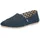 Damen Alpargata Recyceltes Baumwoll-Segeltuch Flacher Slipper, Mallorca Blau, 37 EU
