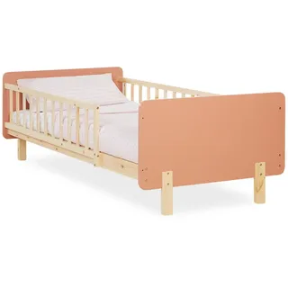Homestyle4u Kinderbett 90 x 200 cm Kiefer massiv rosa