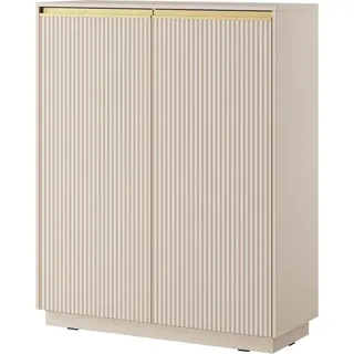 FURNLUX Sideboard Royal Beige Und Gold 104cm / Hauptfarbe: Beige / Abmessungen: 104 x 127 x 39 cm - Beige