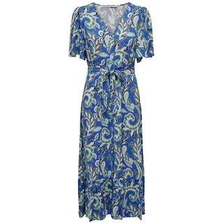 ONLY Damen Onlnova Life S/S Emily Dress AOP Ptm, Dazzling Blue/AOP:440 Soft Boho, 3XL