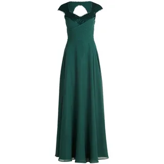 Abendkleid VERA MONT "Abendkleid mit Pailletten", Damen, Gr. 36, EURO, grün (schwarz emerald), Obermaterial: 100% Polyester Pol. recyc.., Kleider Abendkleid