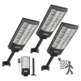 Vevor Solarleuchte Kunststoff 450000LM 3er-Pack mit Bewegungsmelder und Dämmerungssensor IP67