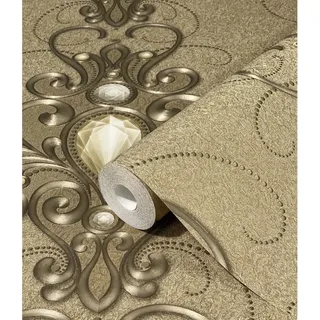 Glööckler Vliestapete Imperial Florale Ornamente Gold