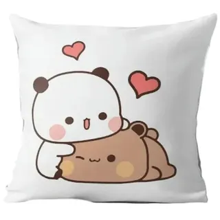 Cynefoa Kawaii Anime Bubu & Dudu Wurfkissen, süßes Cartoon-Katzenkissen für Kinderzimmer und Heimdekoration, Schlafzimmer, Sofa, Bett, modischer Kissenbezug (B,45 x 45 cm)