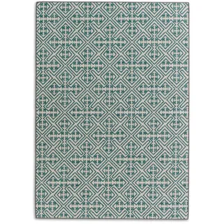 Schöner Wohnen Outdoorteppich , Türkis, Beige , Textil , Graphik , rechteckig , 70x140 cm , für Fußbodenheizung geeignet, antistatisch, pflegeleicht, strapazierfähig , Teppiche und Böden, Teppiche, Outdoorteppiche