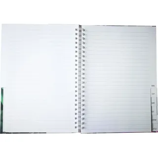 RNK RNK-Verlag Notizbuch mit ABC Register Blossom DIN A5 liniert, mehrfarbig Hardcover 96 Seiten, 1 St.