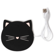 Legami - USB-Tassenwärmer, warm it up, 10 x 10 cm, Cat-Thema, Vinyl, ideal für Tassen und Gläser mit flachem Boden, USB-Anschluss, einzigartig