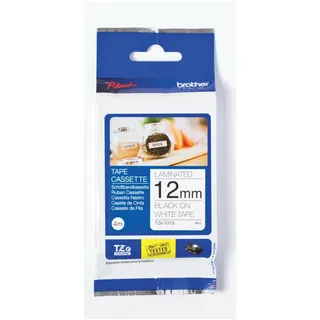 Brother TZe-231S 12mm Black on White Tape 4m