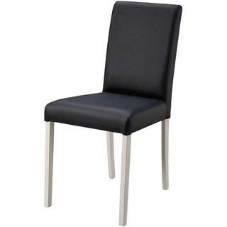 Boxxx Stuhl , Schwarz, Weiß , Holz, Leder , Lederlook , Buche , vollmassiv , eckig , 43x87.5x56 cm , Typenauswahl , Esszimmer, Stühle, Esszimmerstühle