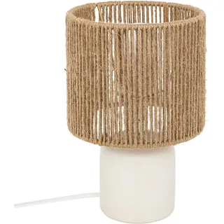 Atmosphera Createur d ́interieur Tischlampe Koby 24 cm , Weiß , Keramik , E27 , 16x24x16 cm , Lampen & Leuchten, Innenbeleuchtung, Tischlampen