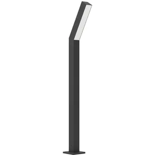 EGLO LED Outdoor Stehlampe Ugento, Außenlampe Garten, Außenleuchte stehend, Wegeleuchte aus Metall in Schwarz und Kunststoff in Weiß, Lampe außen warmweiß, IP44, 79 cm