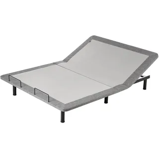 Beliani Brunoy elektrisch verstellbar gepolstert 140 x 200 cm