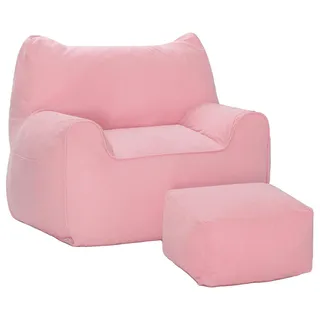 Sitzsack, Katzenohr-Design, hochdichte Schaumstofffüllung, Rosa