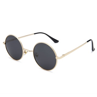 Pro Acme Sonnenbrille Herren Rund Polarisierte Sonnenbrille Retro für Männer Frauen (Gold Rahmen | Grau Linse)