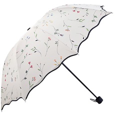 JIAHG Regenschirm Mini Sonnenschirm, Anti UV, leicht und Kompakt, Winddicht, 8-Fach Verstrebung, Schirm für Damen Mädchen Reisen Outdoor Camping Alltag Bedarf